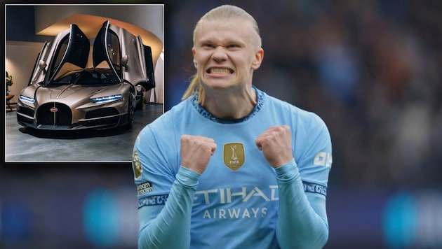 Erling Haaland hat seinen Fuhrpark um einen Bugatti Tourbillon erweitert. (Bild: AP/ASSOCIATED PRESS, Elitecargasm)