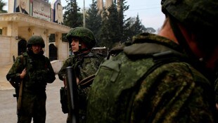 Archivbild aus dem Jahr 2016: Russische Soldaten auf Patrouille in Aleppo