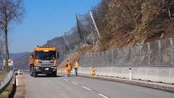 Die B 33 bei Aggsbach-Dorf ist wieder befahrbar.  