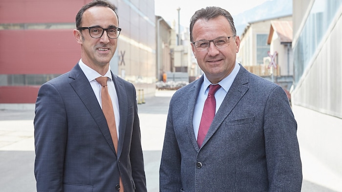 MFL-Geschäftsführer Decker (li.) und Eigentümervertreter Haider