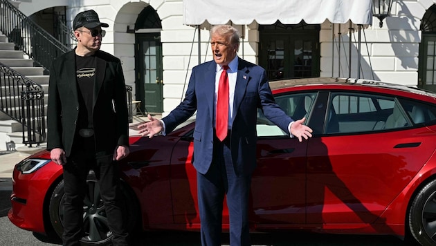 Von links: Tech-Milliardär Elon Musk und US-Präsident Donald Trump (Bild: AFP/MANDEL NGAN)