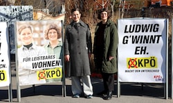 KPÖ/Links: Barbara Urbanic und Angelika Adensamer (re.).