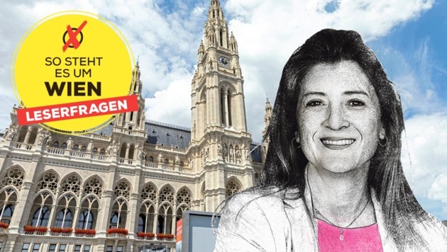 Wiens Vizebürgermeisterin Bettina Emmerling beantwortet die Fragen der „Krone“-Leser. Schicken Sie uns, was Sie von der Neos-Politikerin wissen wollten. (Bild: Krone KREATIV/Anita Groß)