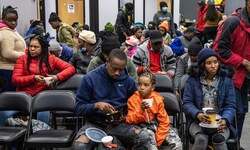 Migranten aus Haiti in einer Unterkunft im US-Bundesstaat