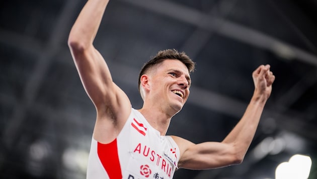 Raphael Pallitsch jubelte über den WM-Final-Einzug. (Bild: Thomas Windestam DECA Text&amp;Bild)