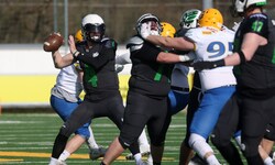Für Ian Gehrke (li.) und die Offense der Ducks lief nicht viel zusammen.