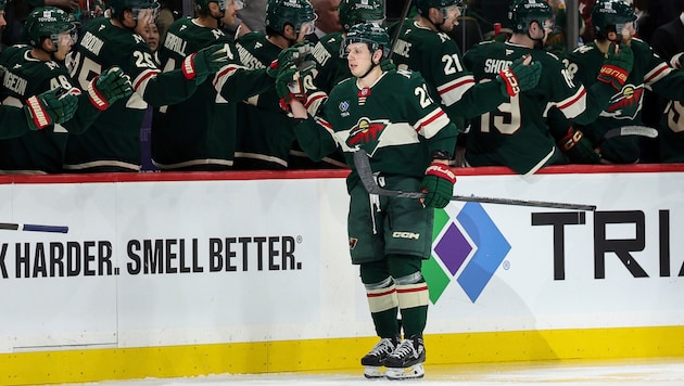 Marco Rossi traf für die Minnesota Wild. (Bild: AP/Copyright 2025 The Associated Press. All rights reserved)