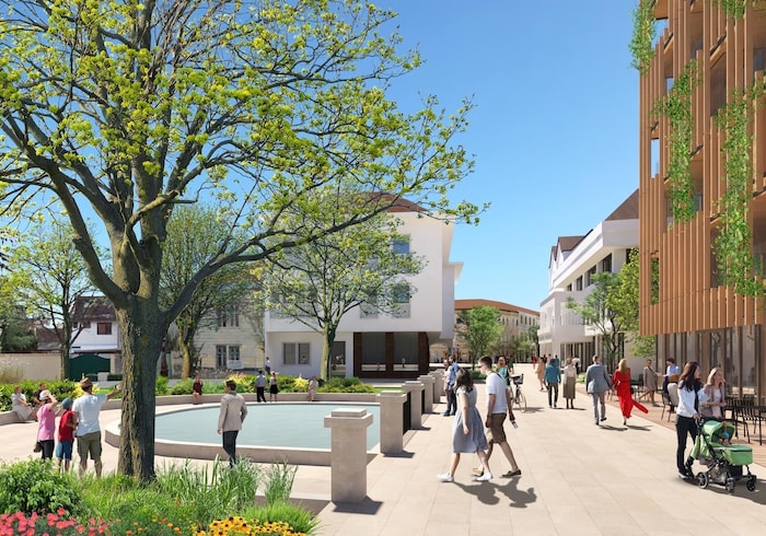 Von einem pulsierenden Stadtteil ist der Colmarplatz noch weit entfernt.