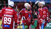 Jubel in rot: Der KAC war gegen Linz diesmal eiskalt.