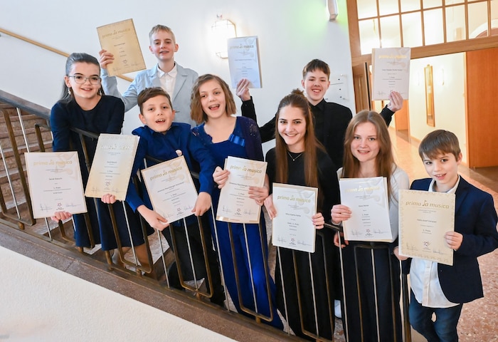 Gewinner der Kategorien Blockflöte, Querflöte, Oboe, Fagott, Klarinette und Saxofon.