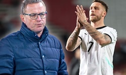 Teamchef Ralf Rangnick und Marko Arnautovic