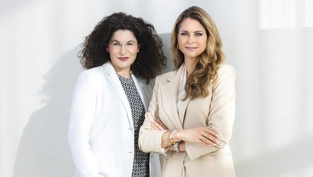 Tina Müller, CEO von Weleda und Prinzessin Madeleine (Bild: Weleda AG)