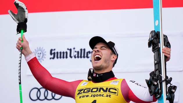 Lukas Feurstein sorgte in der vergangenen Saison für den einzigen Sieg eines ÖSV-Herren im Weltcup. (Bild: AP/Robert F. Bukaty)