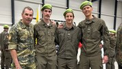 Heeressportler haben Medaillen im Visier: Vizeleutnant Lindner mit den Kärntnern Pajantschitsch, ...