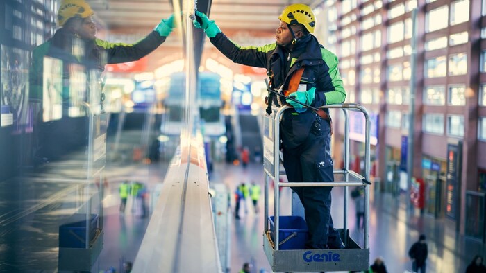 29.500 Quadratmeter Glasflächen wurden gereinigt.
