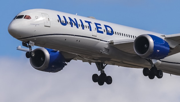 Boeing 787-9 von United Airlines: Ein Flug musste aus einem sehr ungewöhnlichen Grund umkehren.  (Bild: AFP/Nicolas Economou / NurPhoto / NurPhoto via AFP)