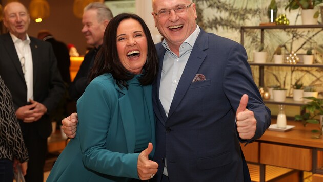 Hartbergs-Präsidentin Brigitte Annerl mit ÖFB-Boss Wolfgang Bartosch  (Bild: GEPA)