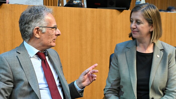 Finanzminister Markus Marterbauer und Staatssekretärin Barbara Eibinger-Miedl