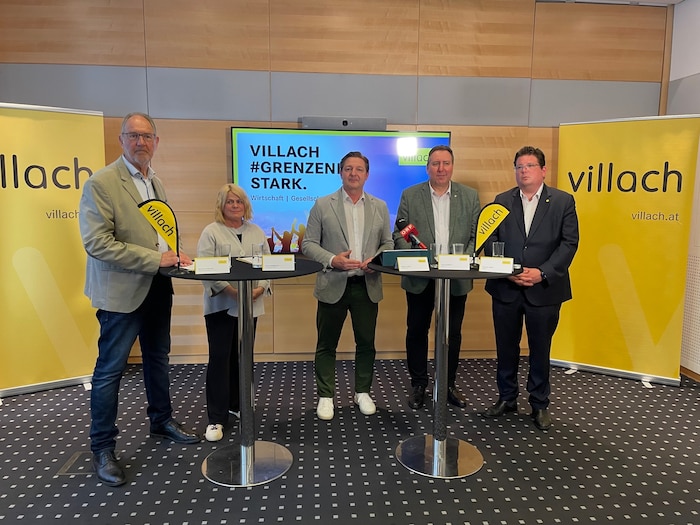 Präsentierten Maßnahmen: Villachs WK-Bezirksobmann Bernhard Plasounig, Vizebgm Gerda ...