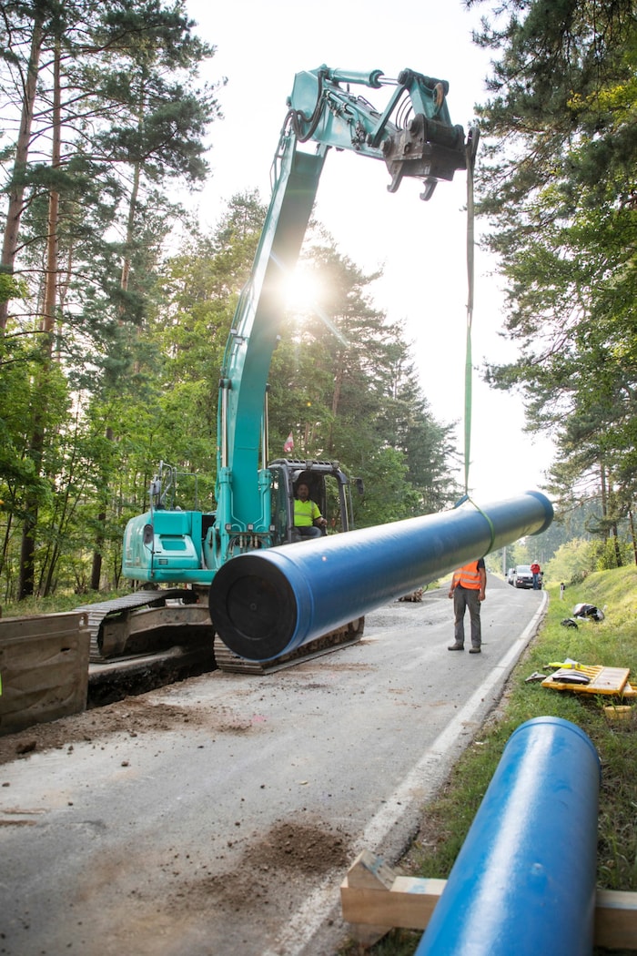 Derzeit wird eine Transportleitung ins Waldviertel gebaut.