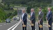 Alexander Walcher von der Asfinag Bau Management, Burgenlands Landesrat Heinrich Dorner, ...