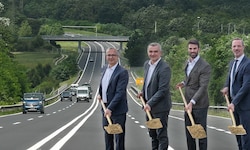Alexander Walcher von der Asfinag Bau Management, Burgenlands Landesrat Heinrich Dorner, ...