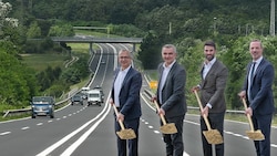 Alexander Walcher von der Asfinag Bau Management, Burgenlands Landesrat Heinrich Dorner, ...