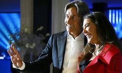 Karl-Heinz Grasser und Fiona bei der Kitz Race Party 2023. Auf das Ehepaar kommen schwere Zeiten ...