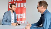 Bernhard Fuchs (li.) mit „Krone“-Redakteur Andreas Moser