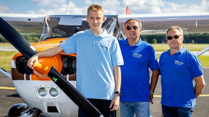 Kremsner (M.) mit Tobias Preinsberger: Dank einer Kooperation mit dem BORG Güssing machte der ...