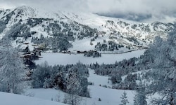 Die Turracher Höhe präsentierte sich am Sonntag als Winterwunderland