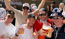 Stefan Rogentin, Marco Odermatt (hinten), Alexis Monney, Thomas Tumler und Franjo von Allmen ...