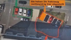 Erklärstück auf dem Anwaltsschreiben. „Krone“-Leser warnen: Das Auto hier abzustellen kann teuer werden. (Bild: zVg)