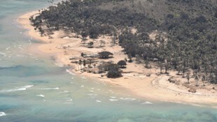 Archivaufnahme von der Mango-Insel, die zum Königreich Tonga gehört.