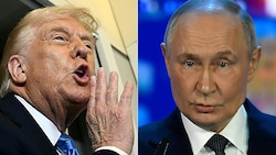 US-Präsident Donald Trump und Kreml-Chef Wladimir Putin haben mehr als zwei Stunden miteinander telefoniert. Die beiden schwärmen vom Telefonat, die Ukraine und EU sind besorgt. (Bild: AFP/BRENDAN SMIALOWSKI, OLGA MALTSEVA)