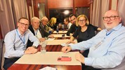 Hochrangige Delegation auf der Fahrt nach Kiew: Landesrat Jochen Danninger, ORF-Korresponent ...