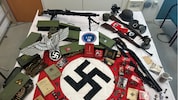 Sicherstellung von illegalen Waffen, Kriegsmaterial, verbotenen Waffen, verschiedene ...