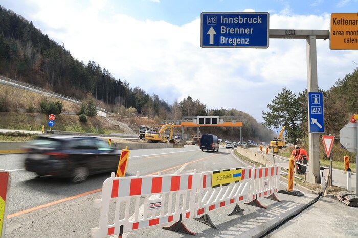 Die A12 zwischen Hall und Innsbruck ist eine Großbaustelle.