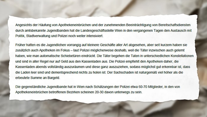 Ein Ausschnitt des Schreibens.