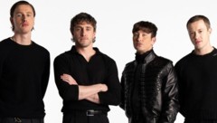 V. l.: Harris Dickinson spielt John Lennon, Paul Mescal Paul McCartney, Barry Keoghan Ringo ...