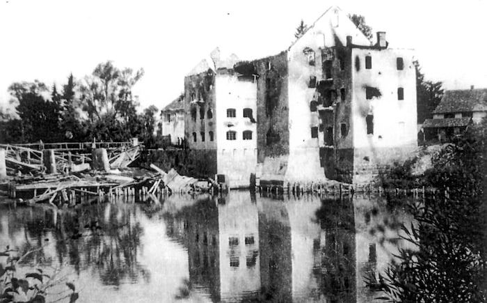 1945 wurde die Berghofer-Mühle zerstört.
