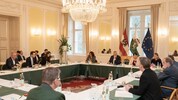 Start des blau-schwarzen „Deregulierungsgipfels“ am Dienstag in der Grazer Burg: Mit dabei waren ...