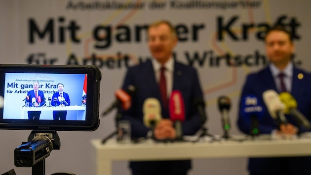 LH Thomas Stelzer und Vize Manfred Haimbuchner.