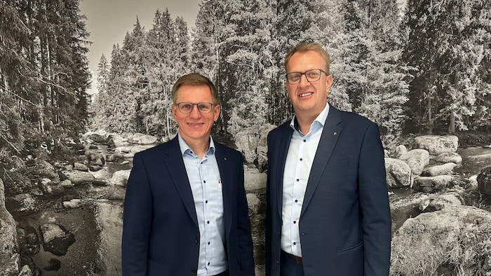 Das Vorstandsduo der Waldviertler Sparkasse, Johannes Scheidl und Peter Hochleitner (von links).