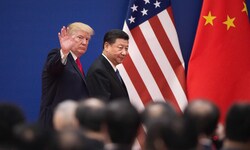 China (rechts im Bild Staatspräsident Xi Jinping) hatte nach Donald Trumps weltumspannender ...