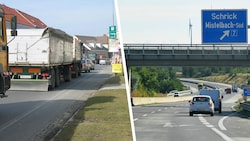 Weinviertel einst und jetzt: Früher Stau in den Orten, heute moderne Verkehrsanbindung.