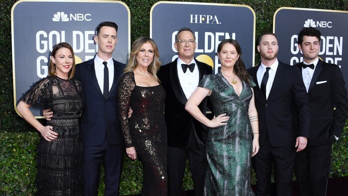 Tom Hanks mit seiner Familie. Neben Tochter Elizabeth Ann hat der Hollywoodstar noch die Söhne Colin, Chet und Truman Theodore Hanks (von links) 