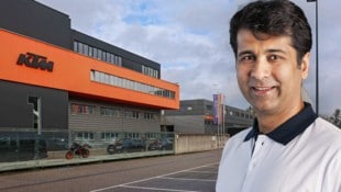 Rajiv Bajaj und sein indischer Konzern gewinnen immer mehr Einfluss bei KTM. (Bild: Krone KREATIV/Daniel Scharinger, KTM)