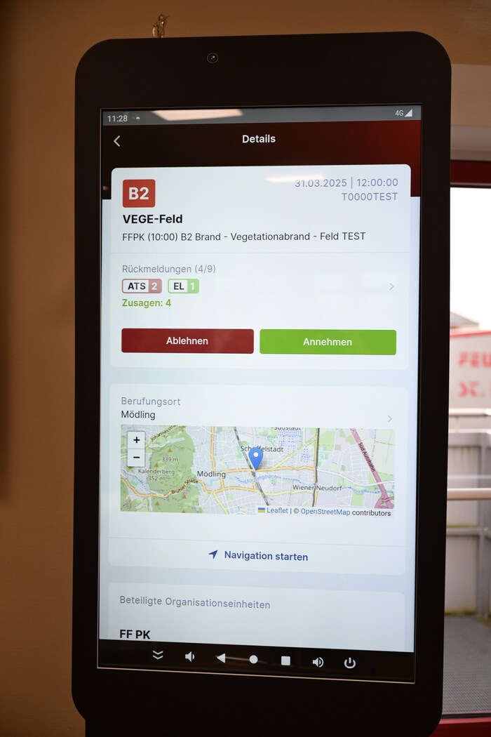 Die App kann von Feuerwehrleuten ab sofort verwendet werden.