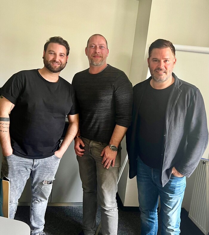 Die Jungs von Edmund bei der Backstage-Plauderei mit der „Krone“.